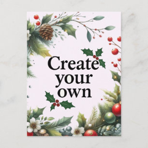 Christmas "Create Your Own" Photo  Postcard