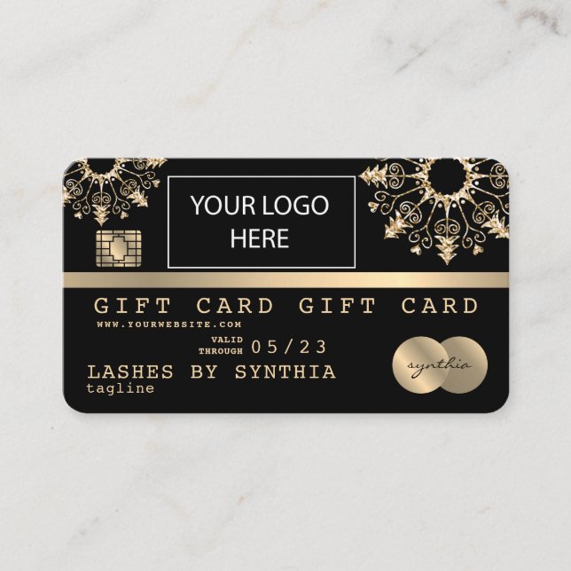 Christmas Credit Card Gift Card Certificate Logo (Front)