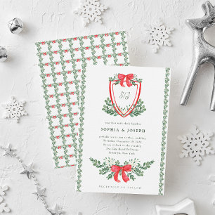Christmas Crest   Whimsical and Colourful Wedding Invitation