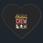 Christmas Crew (1) Heart Sticker<br><div class="desc">Christmas Crew (1)</div>