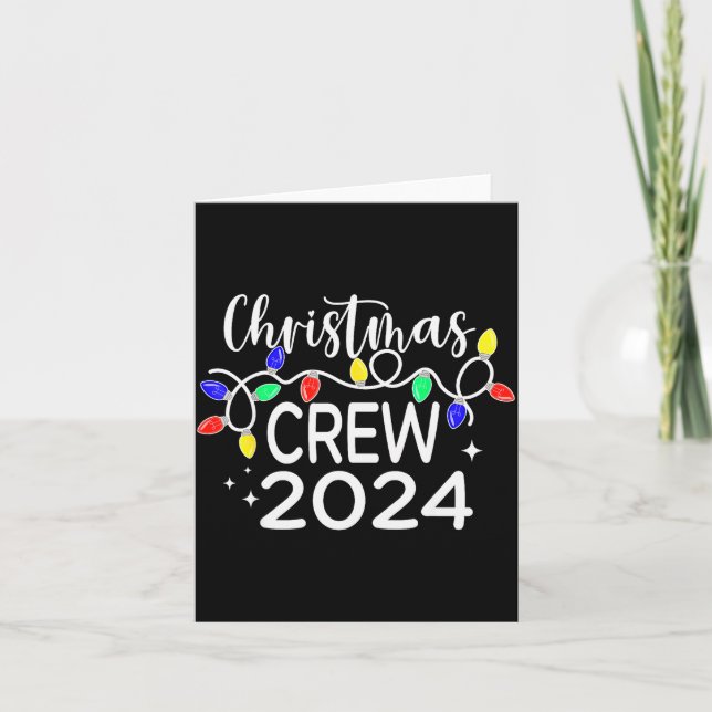 Christmas Crew 2024 Family Christmas Pyjamas Xmas  Card (Front)