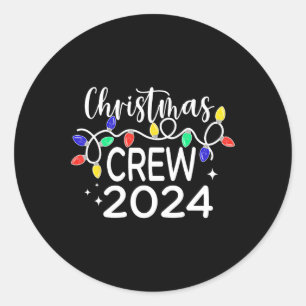 Christmas Crew 2024 Family Christmas Pyjamas Xmas Classic Round Sticker