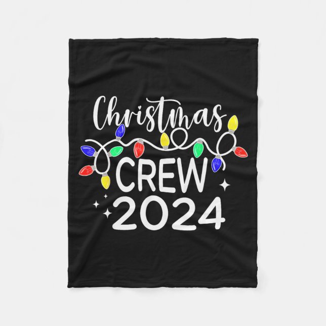 Christmas Crew 2024 Family Christmas Pyjamas Xmas  Fleece Blanket (Front)