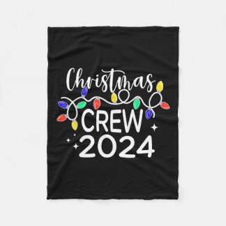 Christmas Crew 2024 Family Christmas Pyjamas Xmas  Fleece Blanket