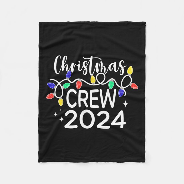 Christmas Crew 2024 Family Christmas Pyjamas Xmas  Fleece Blanket (Front)