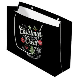 Christmas Crew 2024Family Matching Christmas Party Large Gift Bag