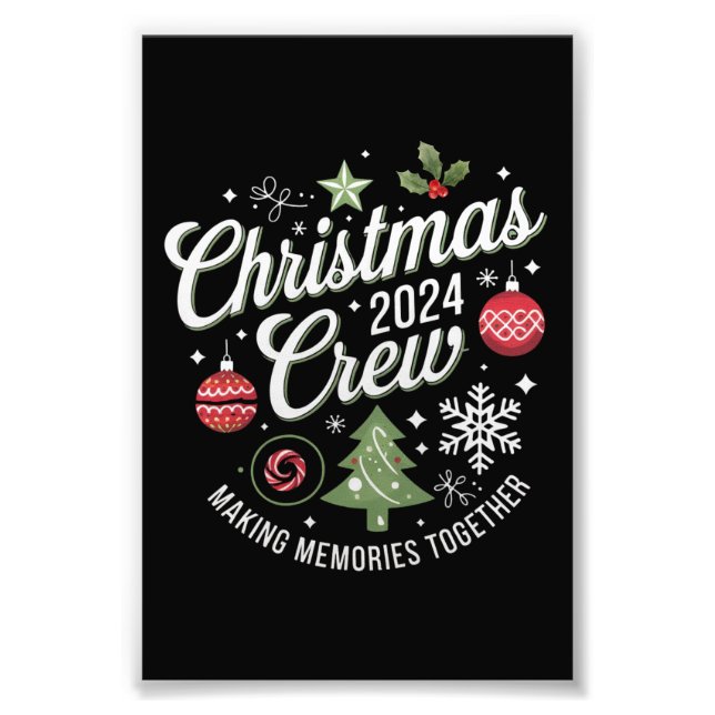 Christmas Crew 2024Family Matching Christmas Party Photo Print (Front)