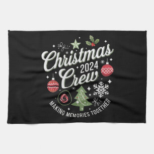 Christmas Crew 2024Family Matching Christmas Party Tea Towel