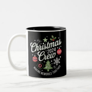 Christmas Crew 2024Family Matching Christmas Party Two-Tone Coffee Mug