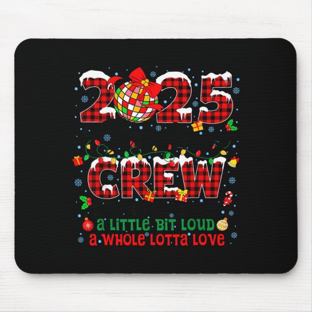 Christmas Crew 2025 Family Christmas Matching Xmas Mouse Mat (Front)