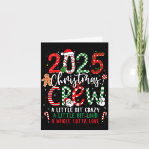 Christmas Crew 2025 Family Christmas Xmas Pajamas  Card