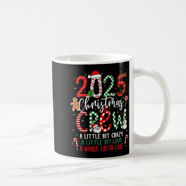 Christmas Crew 2025 Family Christmas Xmas Pajamas  Coffee Mug (Right)