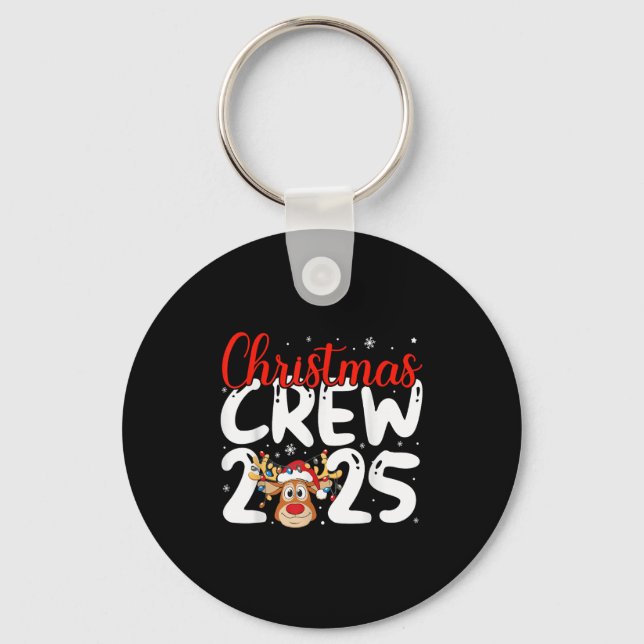 Christmas Crew 2025 Family Christmas Xmas Pajamas  Key Ring (Front)