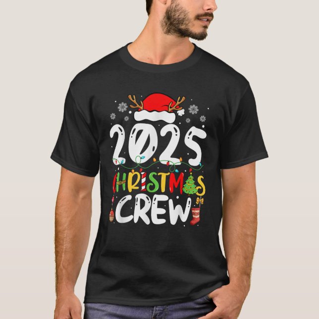 Christmas Crew 2025 Family Friends Matching Christ T-Shirt (Front)