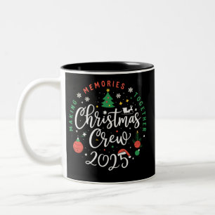 Christmas Crew 2025 Family Matching Christmas Two-Tone Coffee Mug