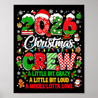 Christmas Crew 2026 Family Christmas Xmas Pyjamas Poster