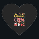 Christmas Crew (2) Heart Sticker<br><div class="desc">Christmas Crew (2)</div>