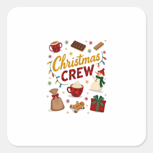 Christmas Crew (2) Square Sticker (Front)