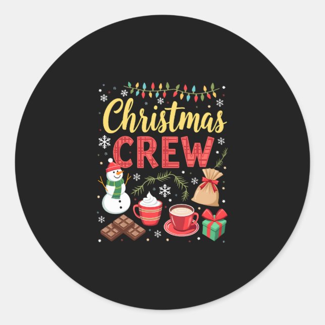 Christmas Crew (3) Classic Round Sticker (Front)