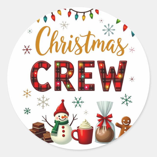 Christmas Crew (3) Classic Round Sticker (Front)