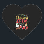 Christmas Crew (3) Heart Sticker<br><div class="desc">Christmas Crew (3)</div>