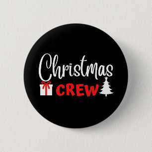 CHRISTMAS CREW 6 CM ROUND BADGE