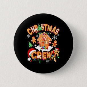 Christmas Crew Cookie House Gingerbread Family Xma 6 Cm Round Badge