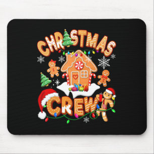 Christmas Crew Cookie House Gingerbread Family Xma Mouse Mat