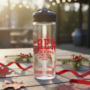 Christmas Crew Family Christmas Personalised Name Water Bottle