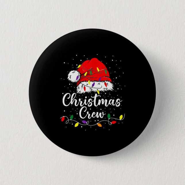 Christmas Crew Family Group Matching Christmas Paj 6 Cm Round Badge (Front)
