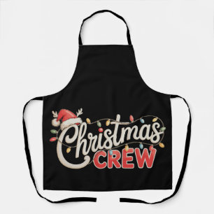 Christmas Crew Family Matching Pyjamas Xmas Lights Apron