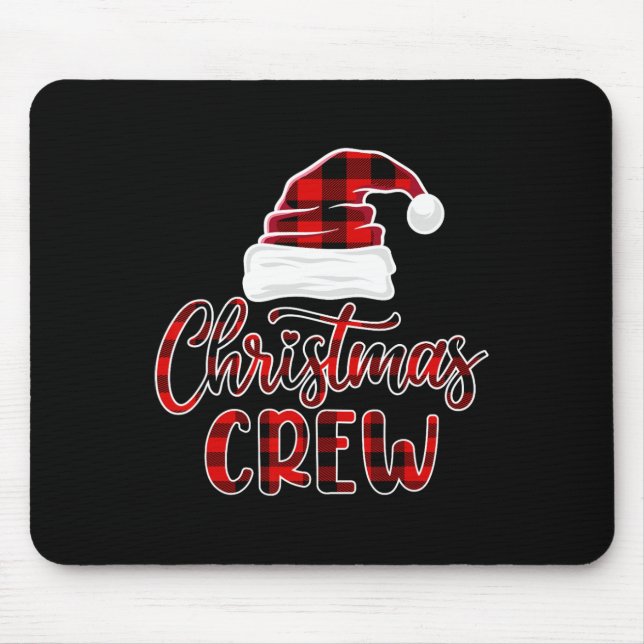 Christmas Crew Family Matching Xmas Santa Elf Buff Mouse Mat (Front)
