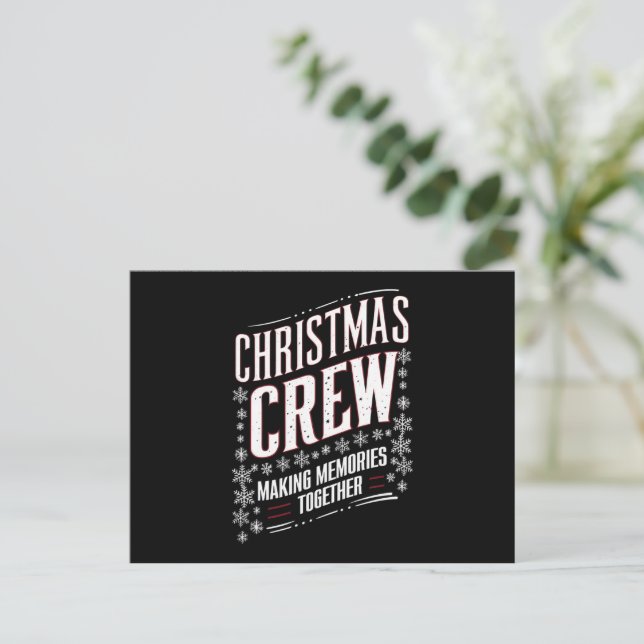Christmas Crew Family Matching Xmas Squad  Holiday Postcard (Standing Front)