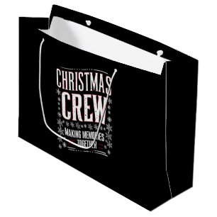 Christmas Crew Family Matching Xmas Squad Large Gift Bag