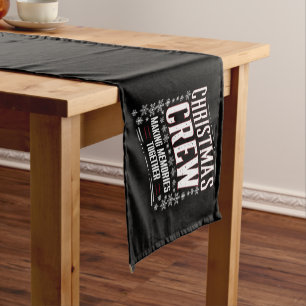Christmas Crew Family Matching Xmas Squad Short Table Runner