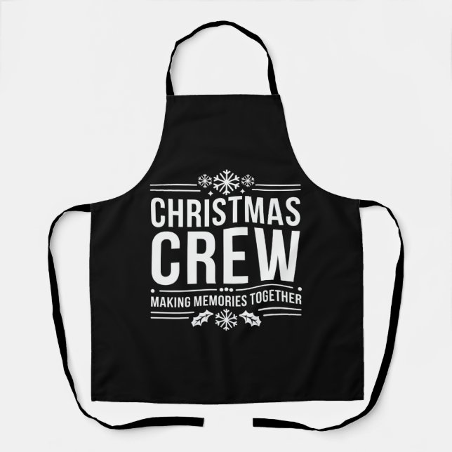 Christmas Crew Family Reunion Graphic Xmas Holiday Apron (Front)