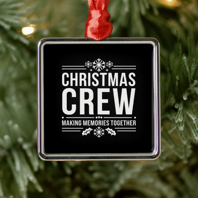 Christmas Crew Family Reunion Graphic Xmas Holiday Metal Tree Decoration (Tree)