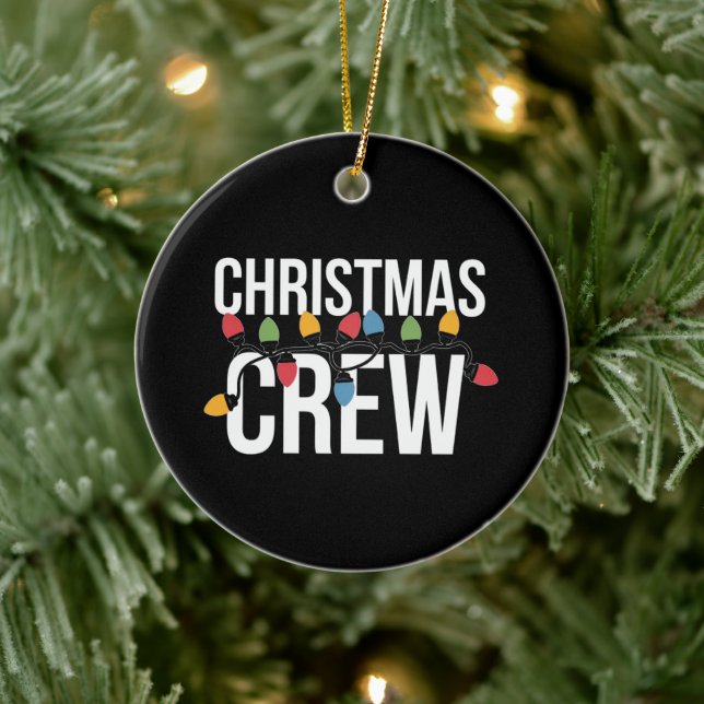 Christmas Crew Family Xmas Holiday Ceramic Tree Decoration (Tree)