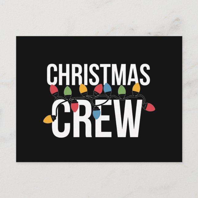 Christmas Crew Family Xmas Holiday Postcard (Front)