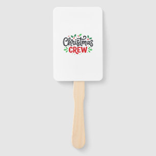 Christmas Crew Festive Holiday Hand Fan