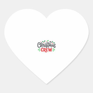 Christmas Crew Festive Holiday Heart Sticker