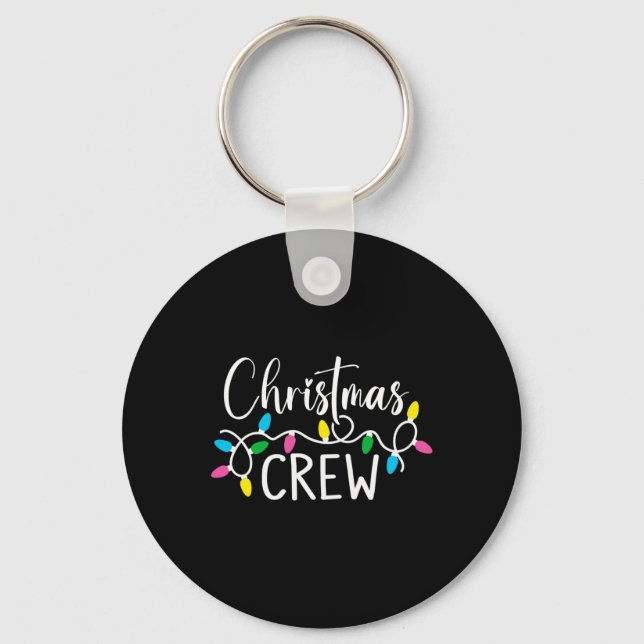 Christmas Crew Funny Family Christmas T Shirt  Key Ring (Front)