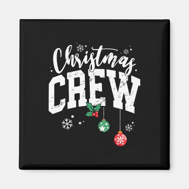 Christmas Crew Funny Family Matching Group Xmas Pa Magnet (Front)