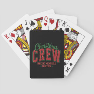 Christmas Crew Glitter Holiday Family Matching Playing Cards