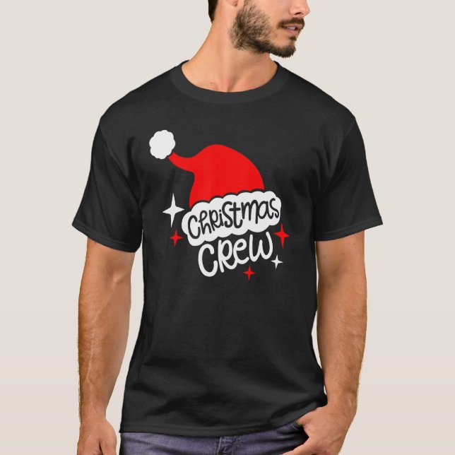 Christmas Crew Hat Santa Claus Family Christmas Li T-Shirt (Front)