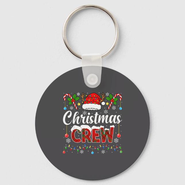 Christmas Crew Holiday Family Xmas Party Matching  Key Ring (Front)
