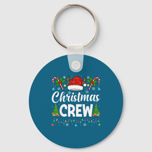 Christmas Crew Holiday Family Xmas Party Matching  Key Ring (Front)
