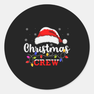 Christmas Crew Matching Family Group Holiday Xmas Classic Round Sticker