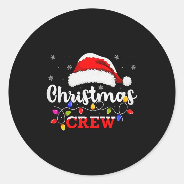 Christmas Crew Matching Family Group Holiday Xmas  Classic Round Sticker (Front)