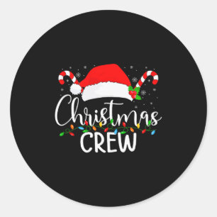 Christmas Crew Matching Family Group Holiday Xmas  Classic Round Sticker